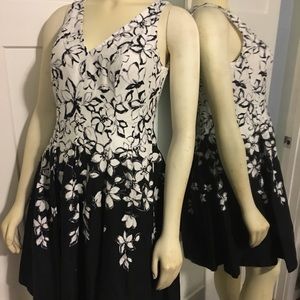 Ralph Lauren black & white floral dress